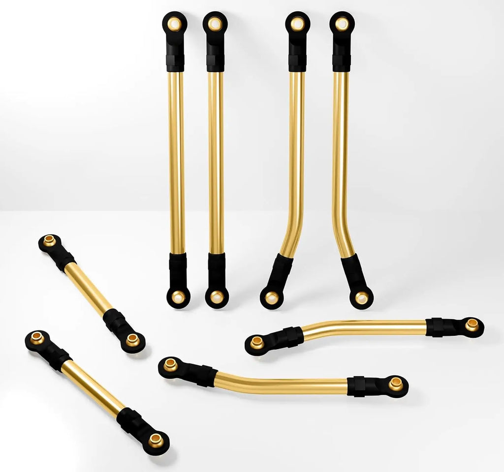 8PCS Brass Link Set High Clearance Chassis Links for TRX4M Upgrade Parts 1/18 RC Crawler Car Accessories