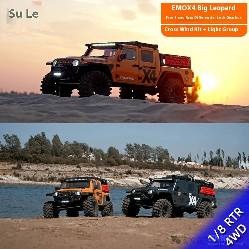 Crossrc Emo X4 Leopard 1/8 Rc 4wd High Speed Simulation Remote Control Electric Variable Speed Climbing Off Road Vehicle Model