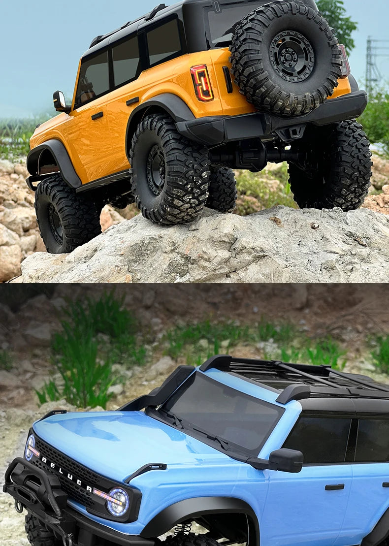 HB 1/10 RC Crawler R1001 4WD RTR Off-road Car with LED 2.4G Electric Remote Control Climbing Rock Buggy Vehicle for Adults