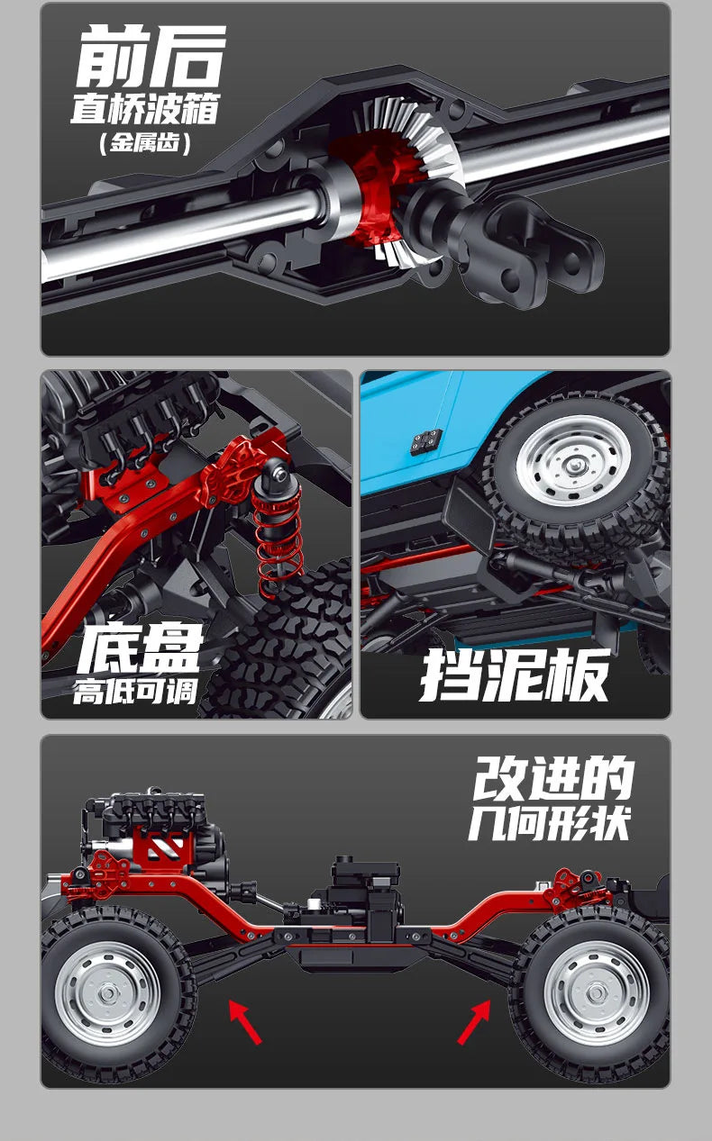 1:10 full scale pickup truck 4X4 professional remote control vehicle Defender simulated off-road climbing vehicle RC CAR