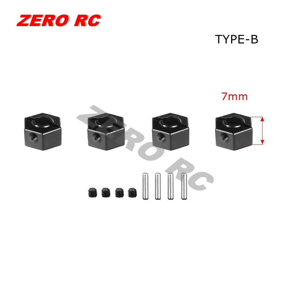 12mm Metal Wheel Hex Hub 5/6/7/8/9/10mm Offset Adapter For 1/10 1/12 HSP Wltoys AXIAL SCX10 II III CAPRA RGT FMS D90 RC Car Axle