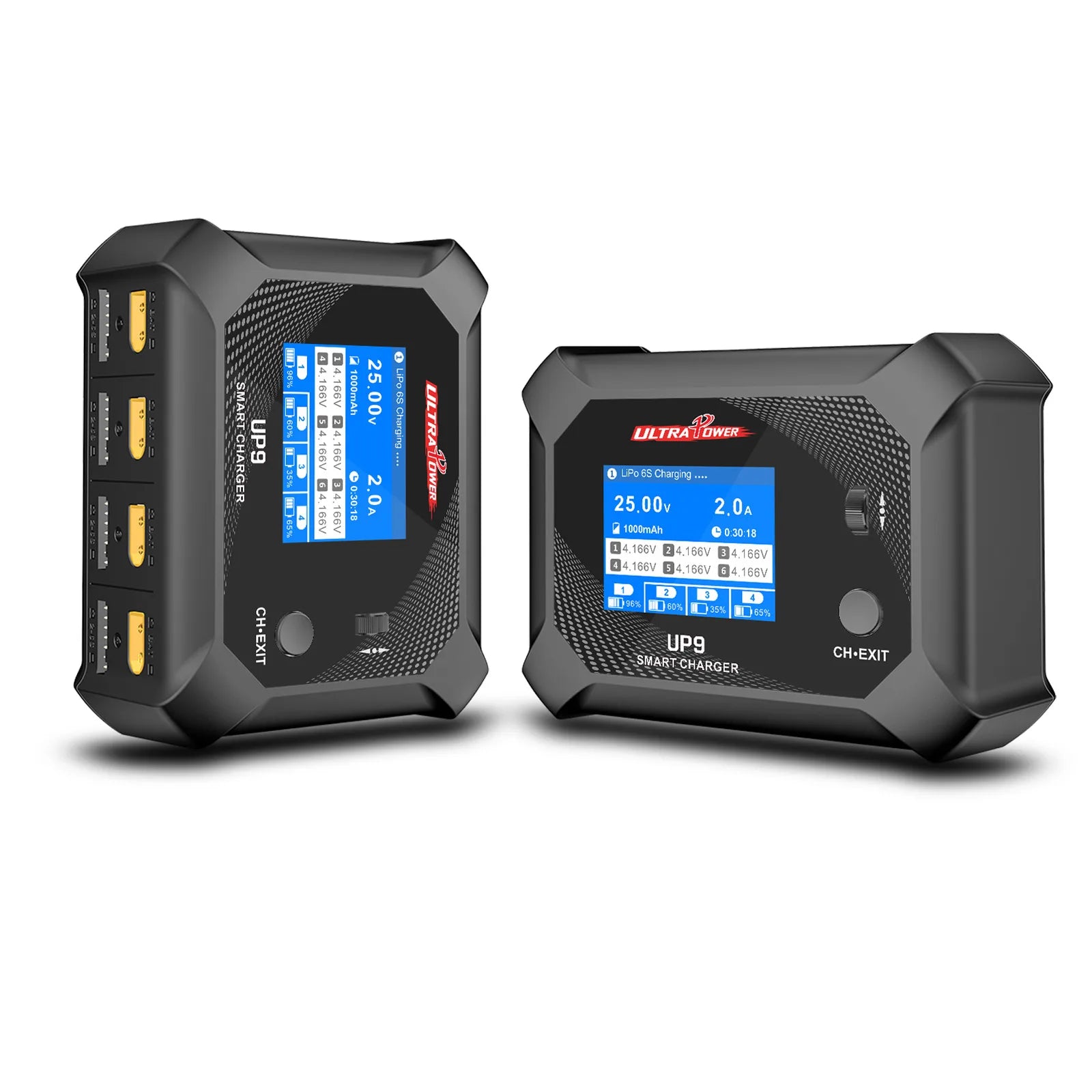 UltraPower UP9 Smart Blance Charger Discharger AC 100W DC 200W LCD 4Ch Charger for 1-6S LiPo/LiHV/LiIon/LiFe Battery RC Model