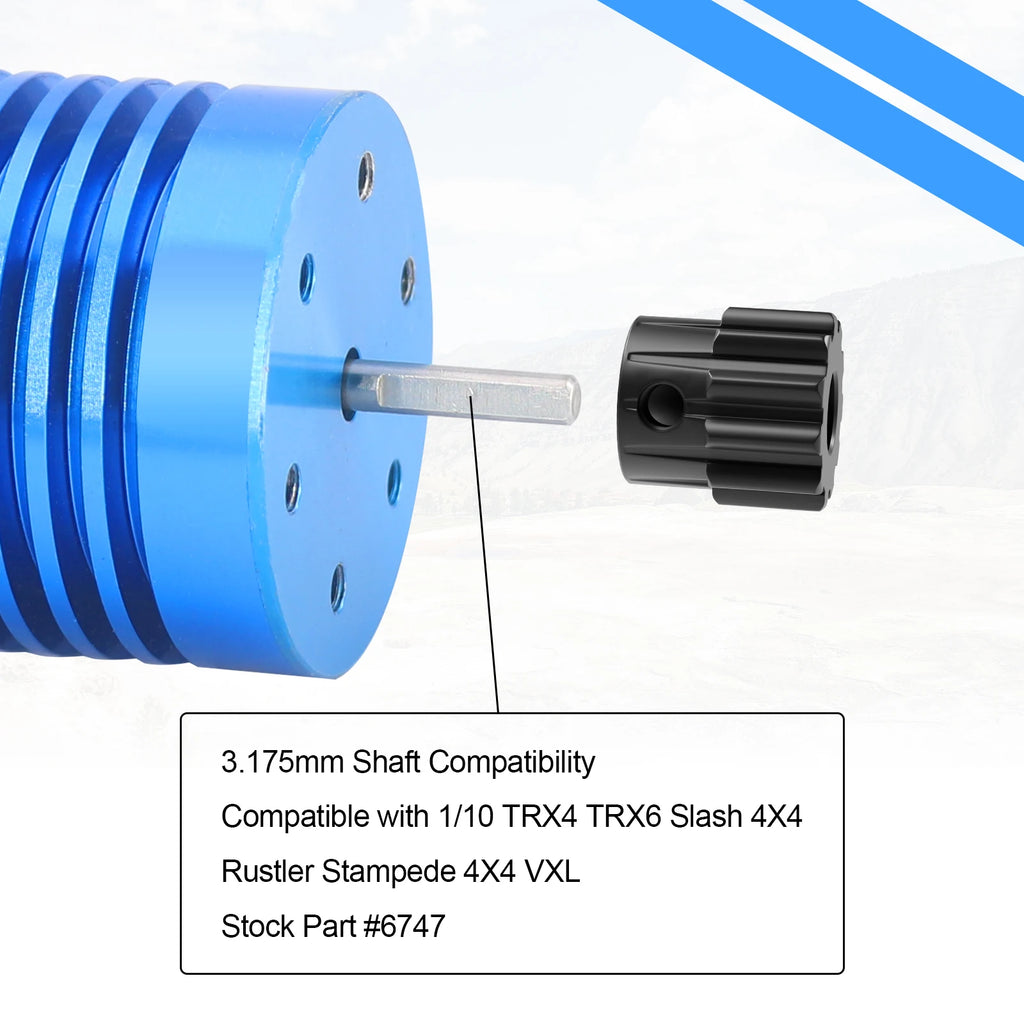 Steel Hardened 48P/32P Pinion Gears 13T 14T 15T 16T 17T 3.175mm Shaft for Traxxas Arrma HSP HPI AXIAL Tamiya Losi 1/10 RC Car