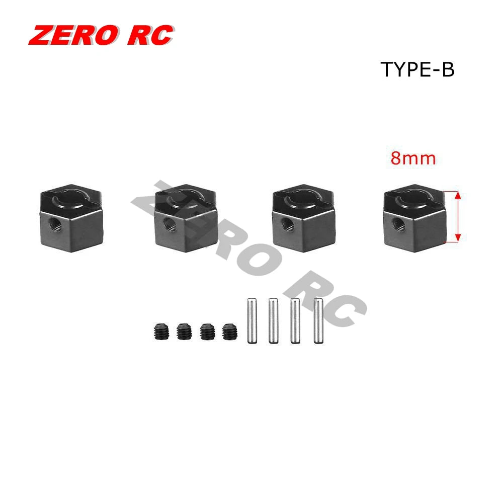 12mm Metal Wheel Hex Hub 5/6/7/8/9/10mm Offset Adapter For 1/10 1/12 HSP Wltoys AXIAL SCX10 II III CAPRA RGT FMS D90 RC Car Axle