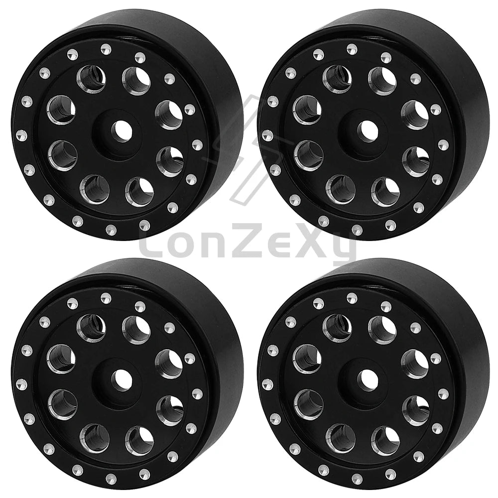 Aluminum Alloy 1.0 Inch Beadlock Wheel Hub Rims for RC Crawler Car 1/24 Axial SCX24 AX24 FCX24 1/18 TRX4M Metal Upgrade Parts