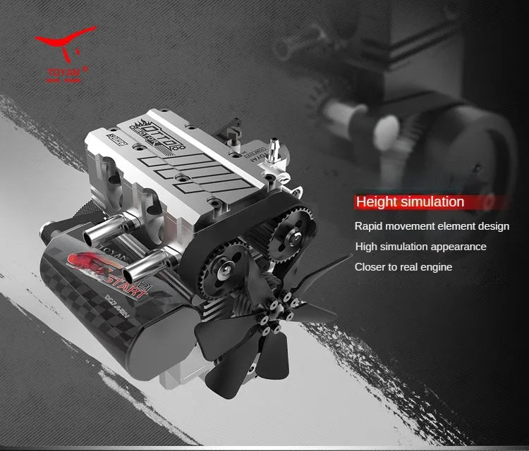 FS L200AC TOYAN ENGINE Air Cooled Nitro Engine Twin Cylinder 4 Stroke Engine DIY Kit Model Toy IN STOCK