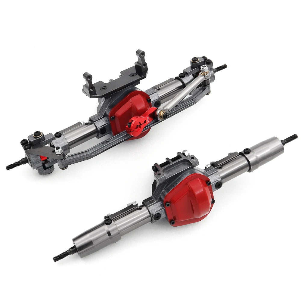 SCX10 Axle CNC Metal RC Car Front & Rear Axle With Adapter Servo Armfor Axial SCX10 1/10 RC Crawler Car Upgrade Parts