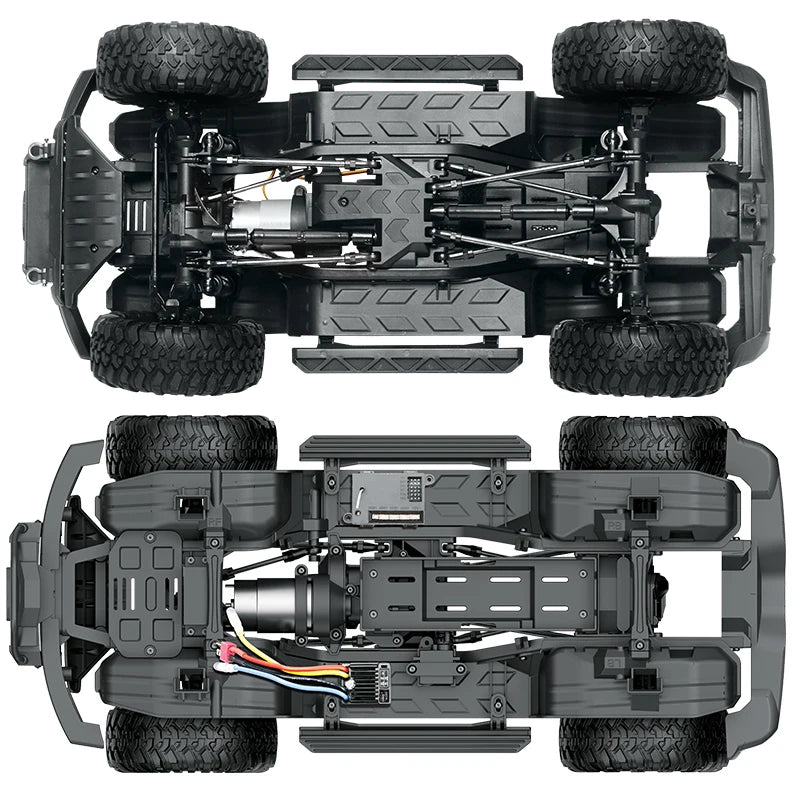 HB 1/10 RC Crawler R1001 4WD RTR Off-road Car with LED 2.4G Electric Remote Control Climbing Rock Buggy Vehicle for Adults