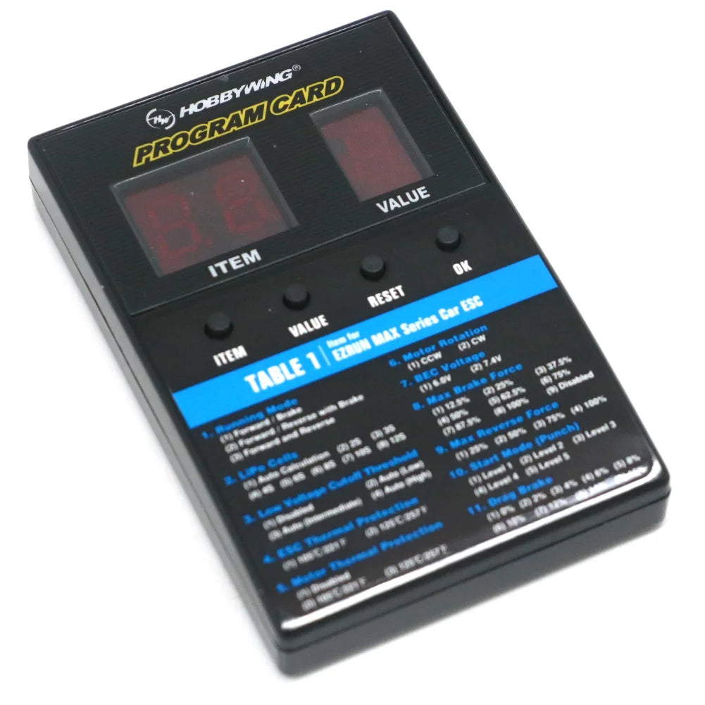 Hobbywing RC Car Program Card LED Program Box 2C Programm Card For XERUN / Flyfun Series Car Brushless ESC