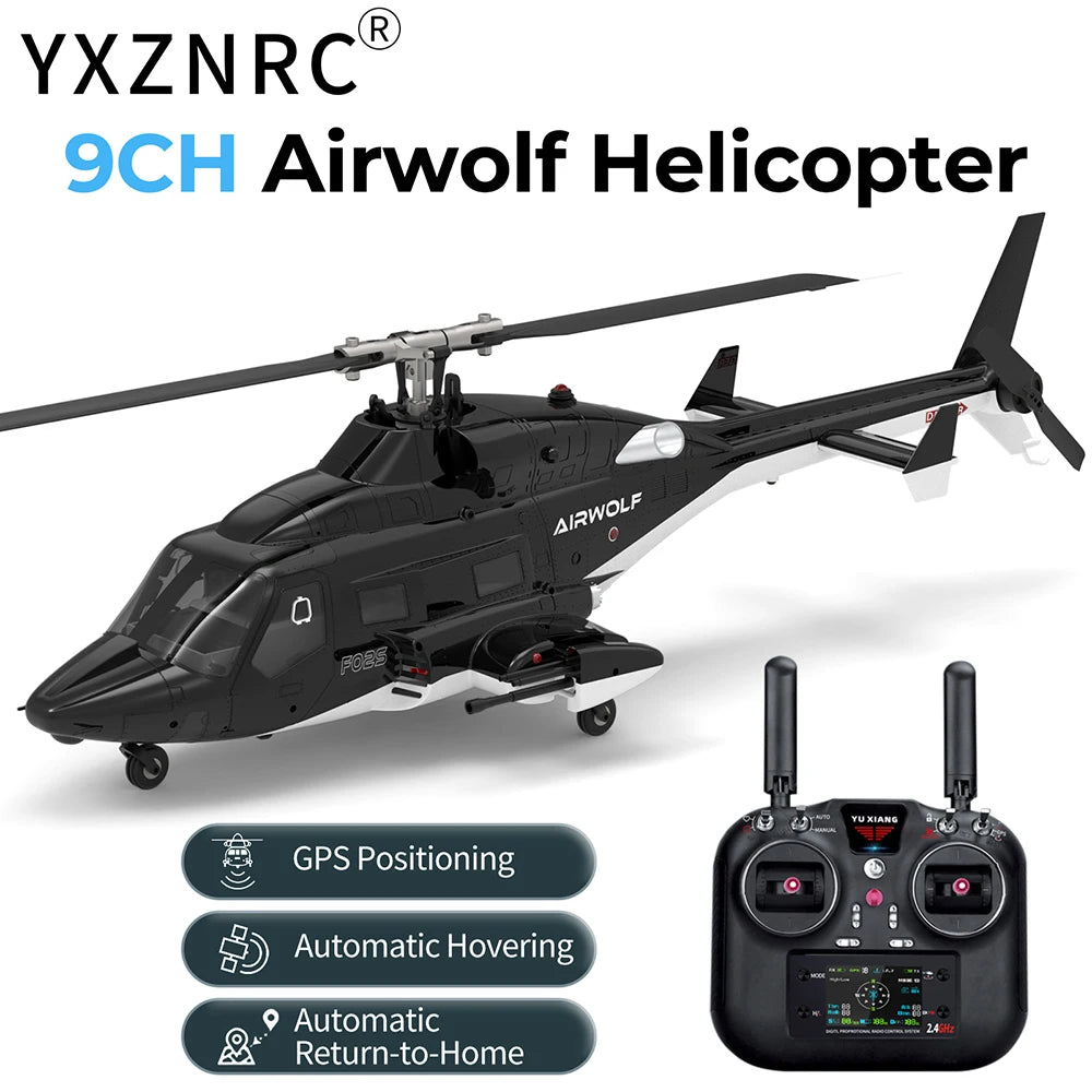 YUXIANG Airwolf RC Helicopter 1:34 9CH GPS Brushless Optical Flow Positioning