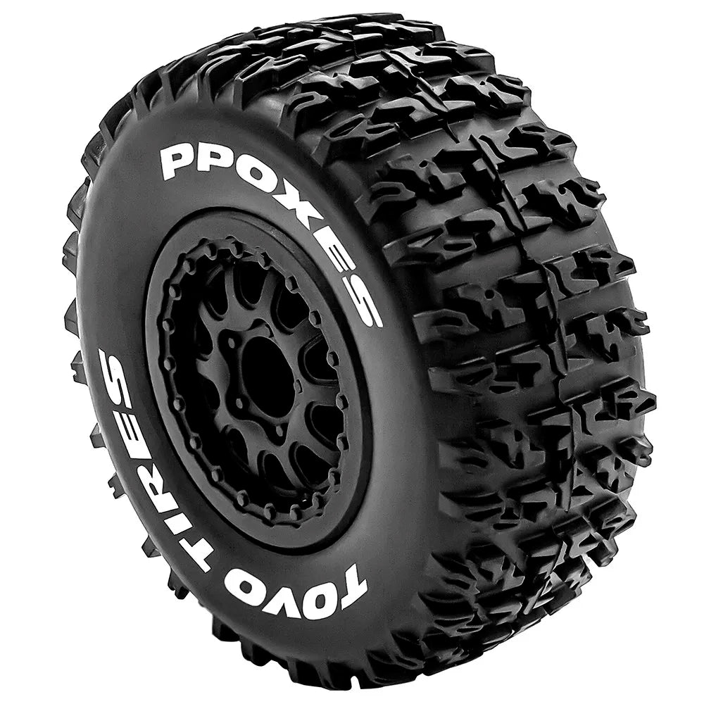 4pcs 112mm 1/10 Short Course Truck Tires Tyre Wheel With 12mm Hex For Slash Arrma Senton HuanQi 727 Vkar 10sc Hpi Rc Car
