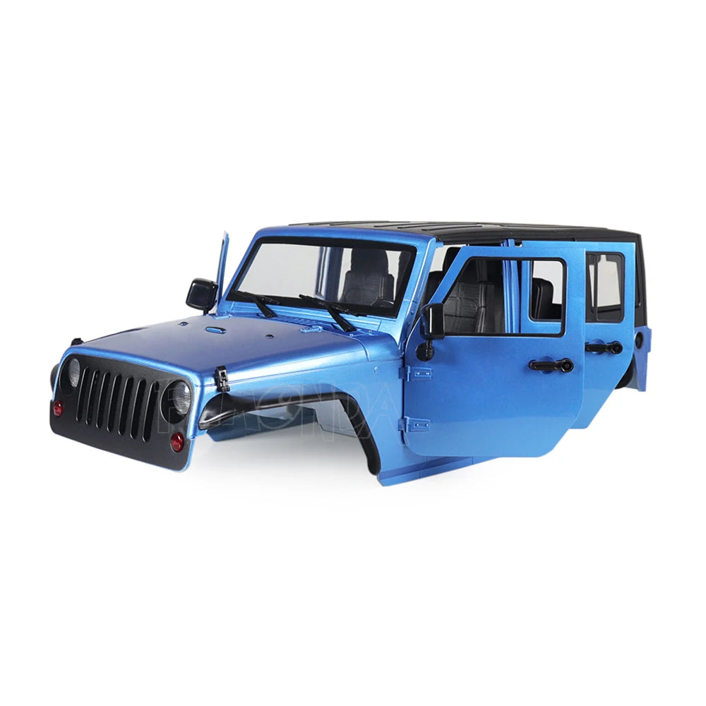 Hard Plastic Car Shell 313mm Wheelbase Jeep Wrangler Rubicon Body Kit for 1/10 RC Crawler Axial SCX10 90046 90047 RGT EX86100