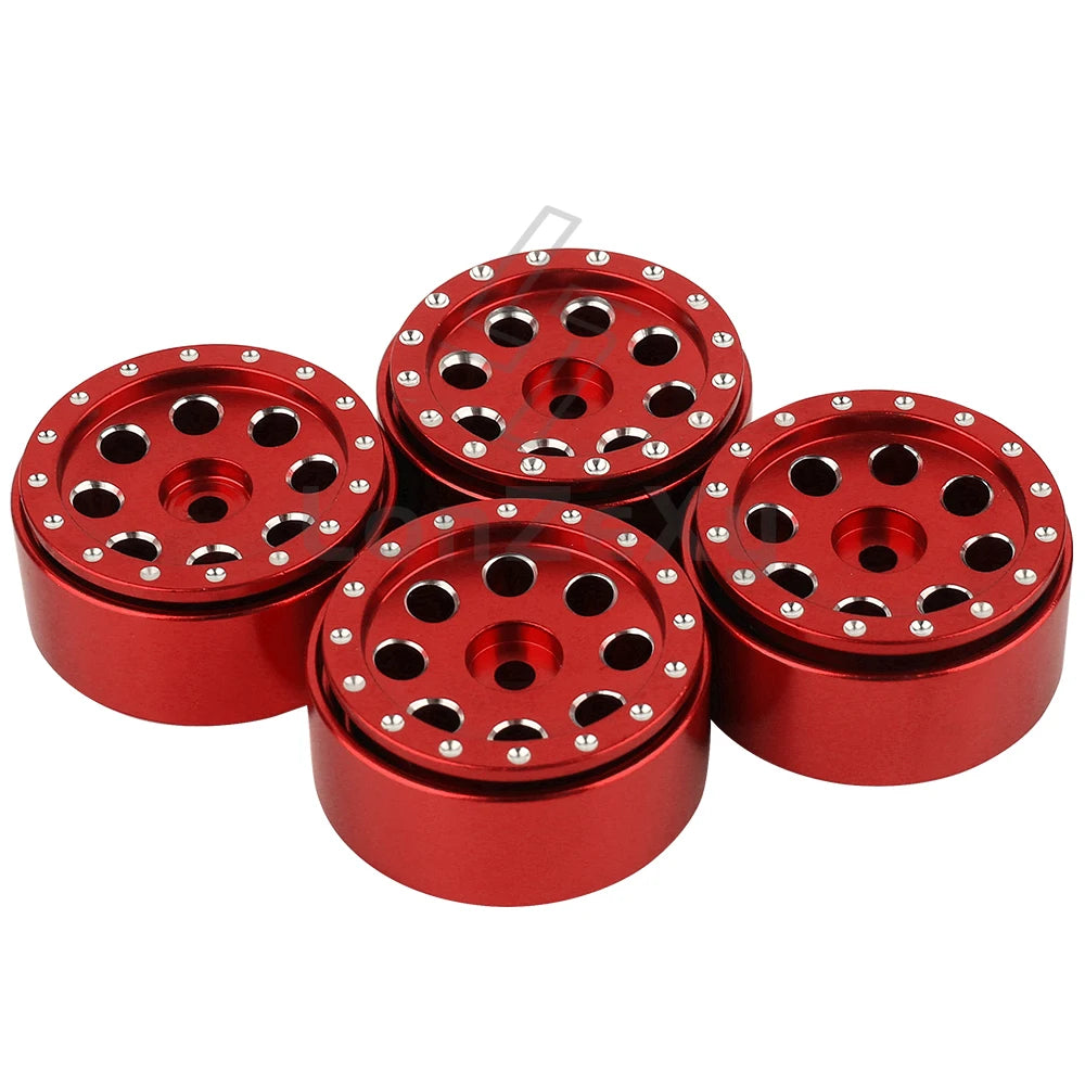 Aluminum Alloy 1.0 Inch Beadlock Wheel Hub Rims for RC Crawler Car 1/24 Axial SCX24 AX24 FCX24 1/18 TRX4M Metal Upgrade Parts