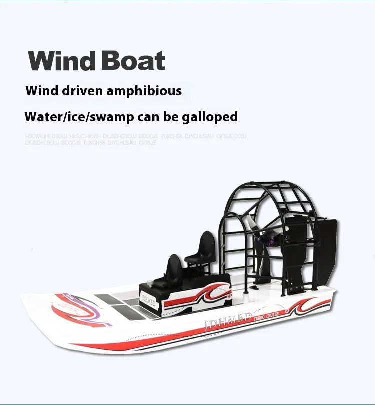 Swamp Dog Air Cushion RC Boat - High Speed Amphibious Hovercraft  1:13 Scale DIY Model for Water   Land & Mud Play