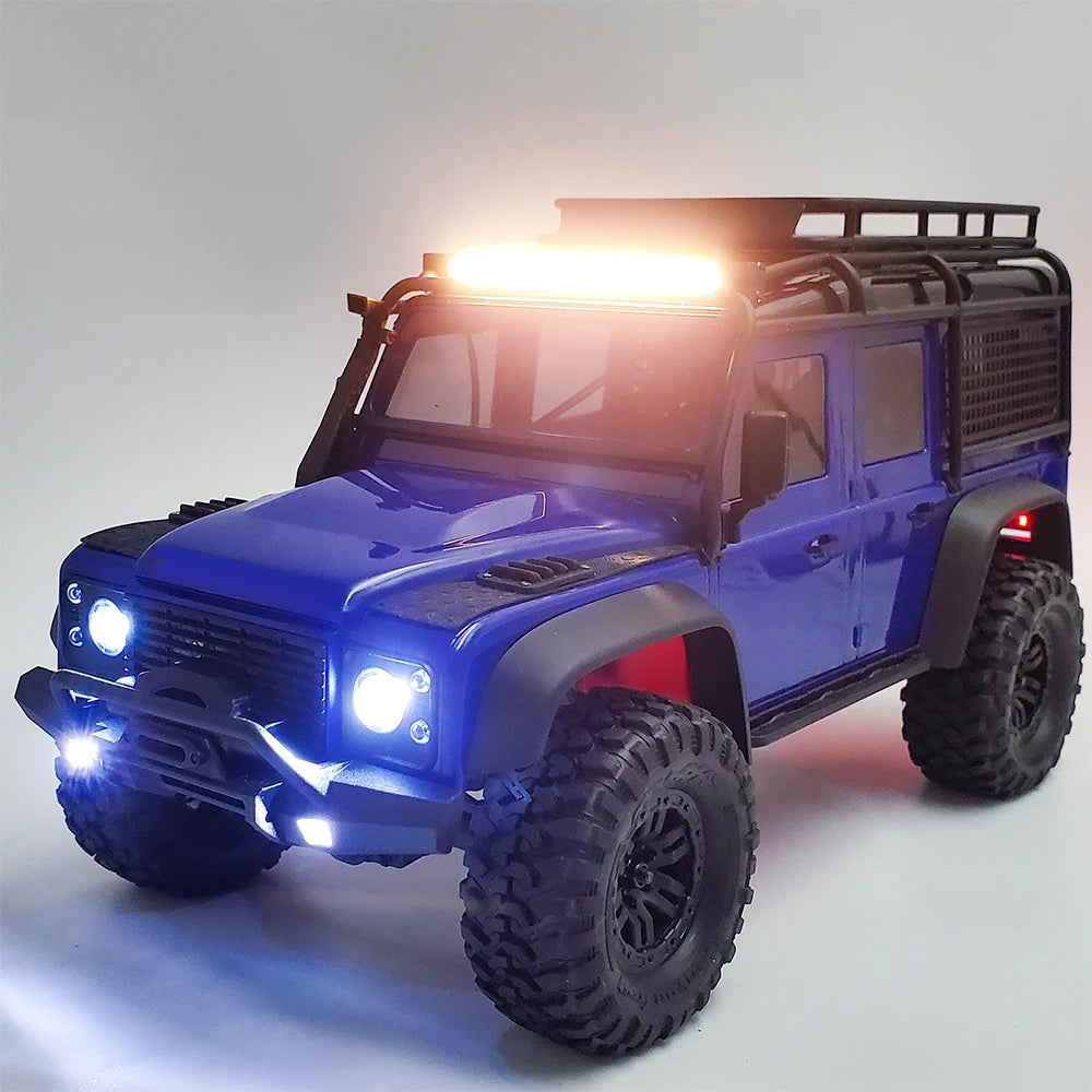 AXSPEED COB Roof Light Headlights Taillights LED Lights Group for TRX4M Defender 1/18 RC Crawler Car Model Parts