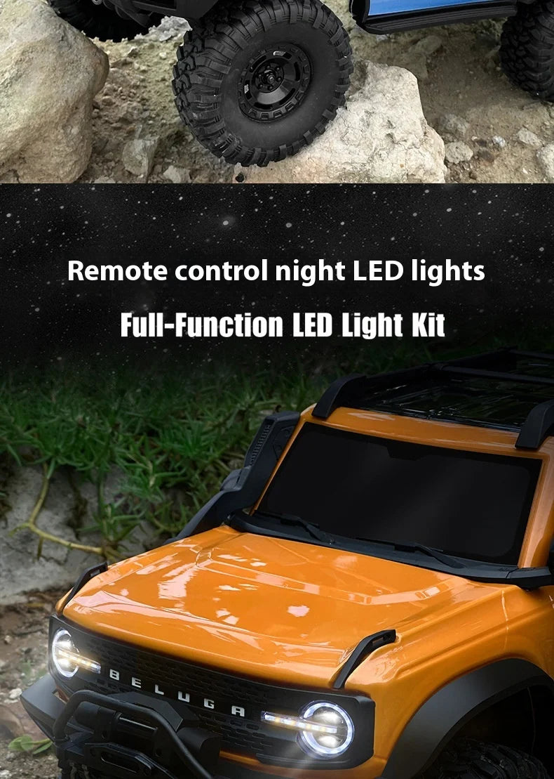 NEW Upgrades 2025 HB R001 Bronco with electric winch 1/10 4WD Remote Control Off-road Vehicle Electric Model RC Climbing