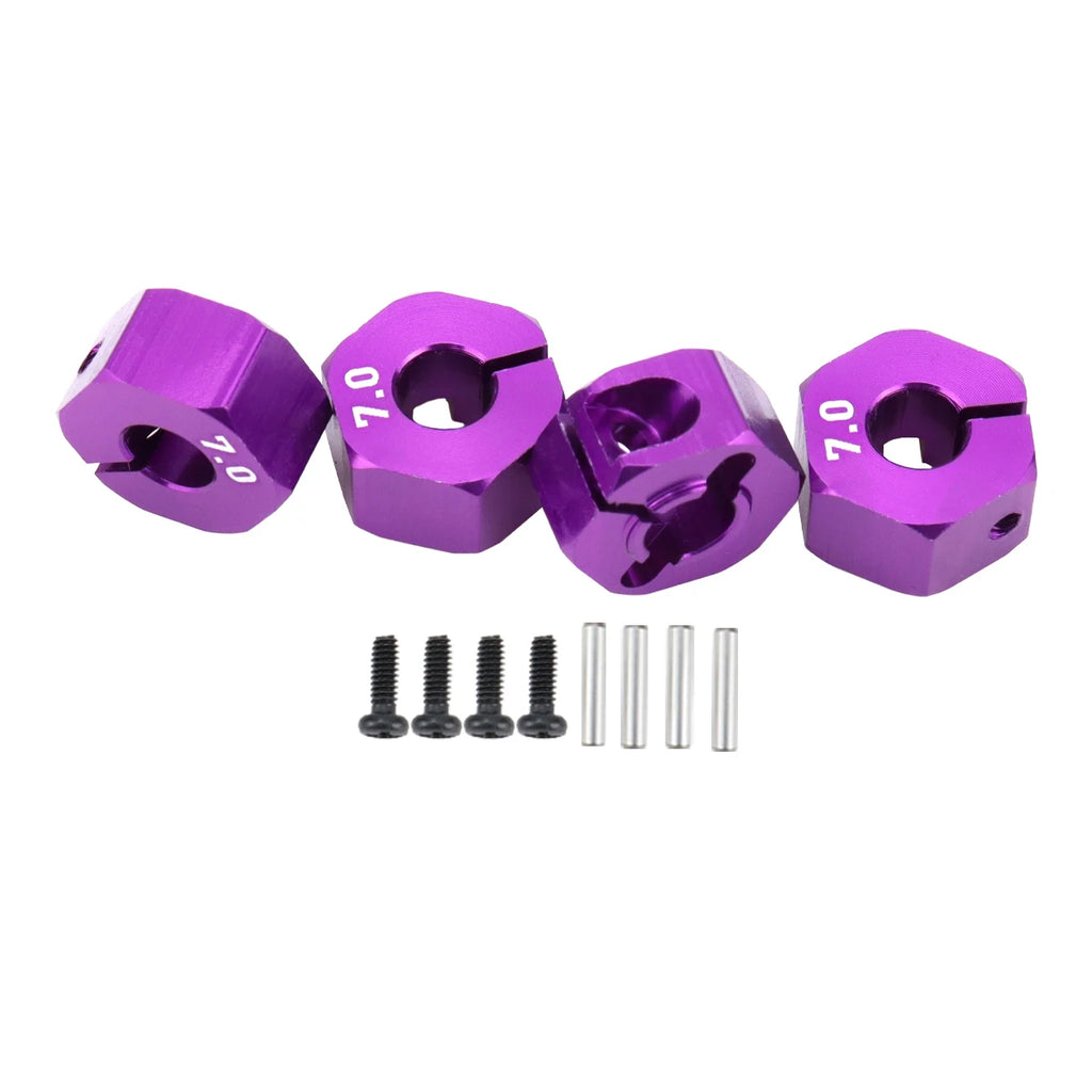 Aluminum 5/6/7/8/9/10/11/12mm Adapter Hex 12mm Drive Hub with Pin Screws for RC Auto Track Truck HSP HPI Tamiya Traxxas Slash