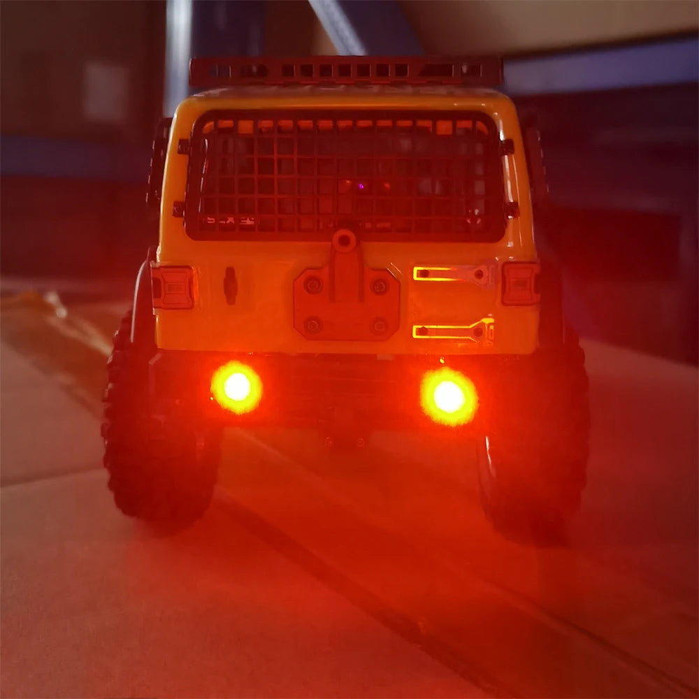 AXSPEED Metal Front/Rear Bumper with Light for Axial SCX24 AXI00002 JEEP Wrangler 1/24 RC Crawler Car Truck Model Upgrade Parts