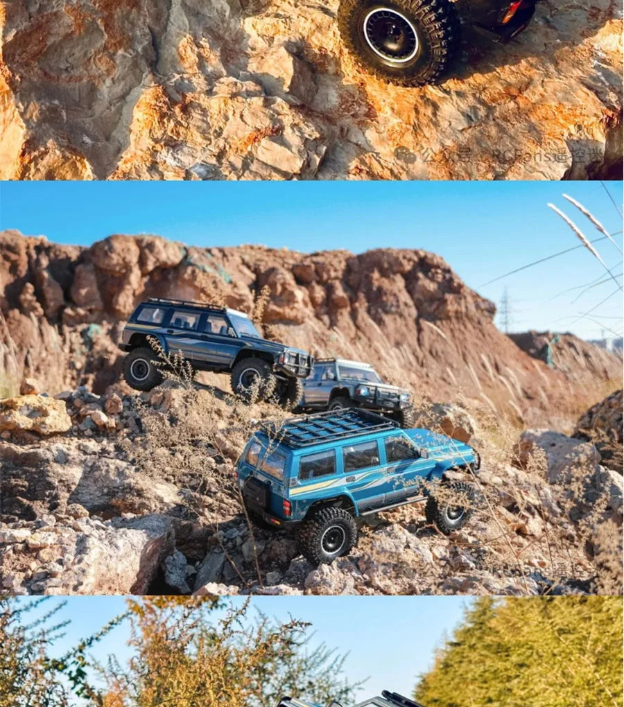YK4107 Pro Brushless 1/10 Simulation Patrol RC Remote Control Brushless 4WD Differential Lock Climbing Car Off-road Vehicle Gift