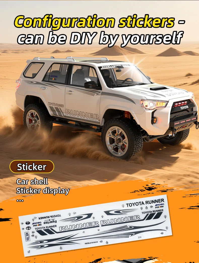 JJRC HG4 1/18 2.4G 4WD RC Car Rock Crawler LED Light Simulated Sound Off-Road Climbing Truck RTR Full Proportional Models Toys