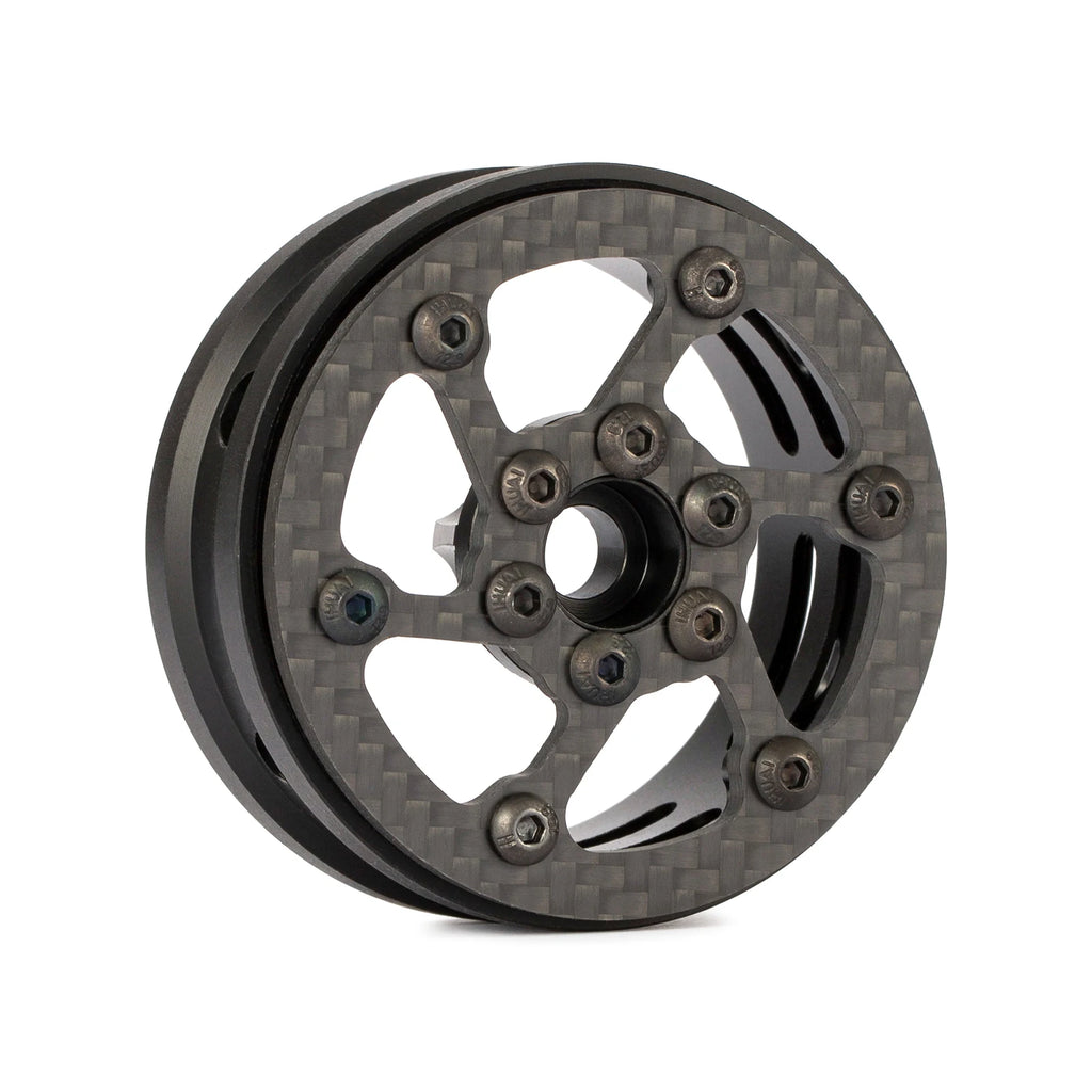 1.9 Inch Carbon Fiber Portal Beadlock Wheels Rims for 1/10 RC Crawler lightweight design GSPEED LCG Chassis Capra SCX10 Pro TRX4