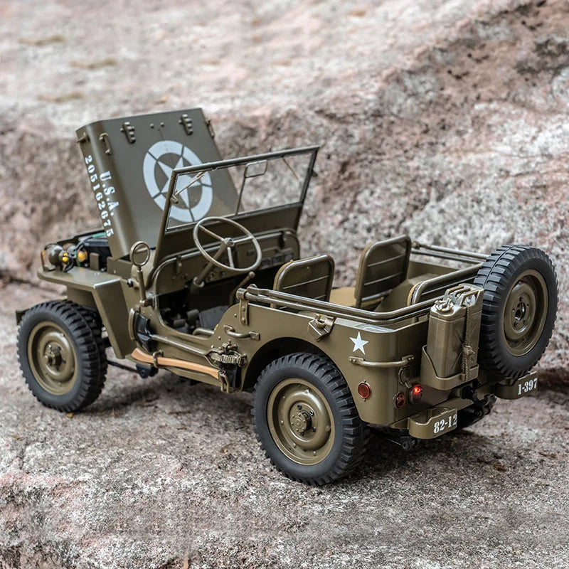 FMS RC Car 1/12 1941 MB Scaler Willys Jeep 2.4G 4WD RTR Crawler Climbing Scale Military Truck Offroad Vehicle Adult Kids Toy