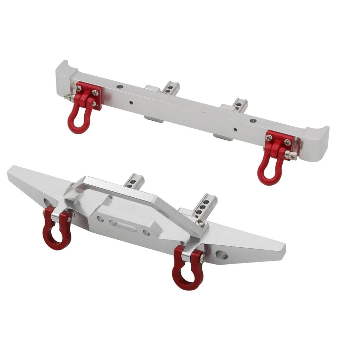 MN128 MN 128 Metal Front and Rear Bumper with Tow Hook RC Crawler Car Upgrade Parts Accessories