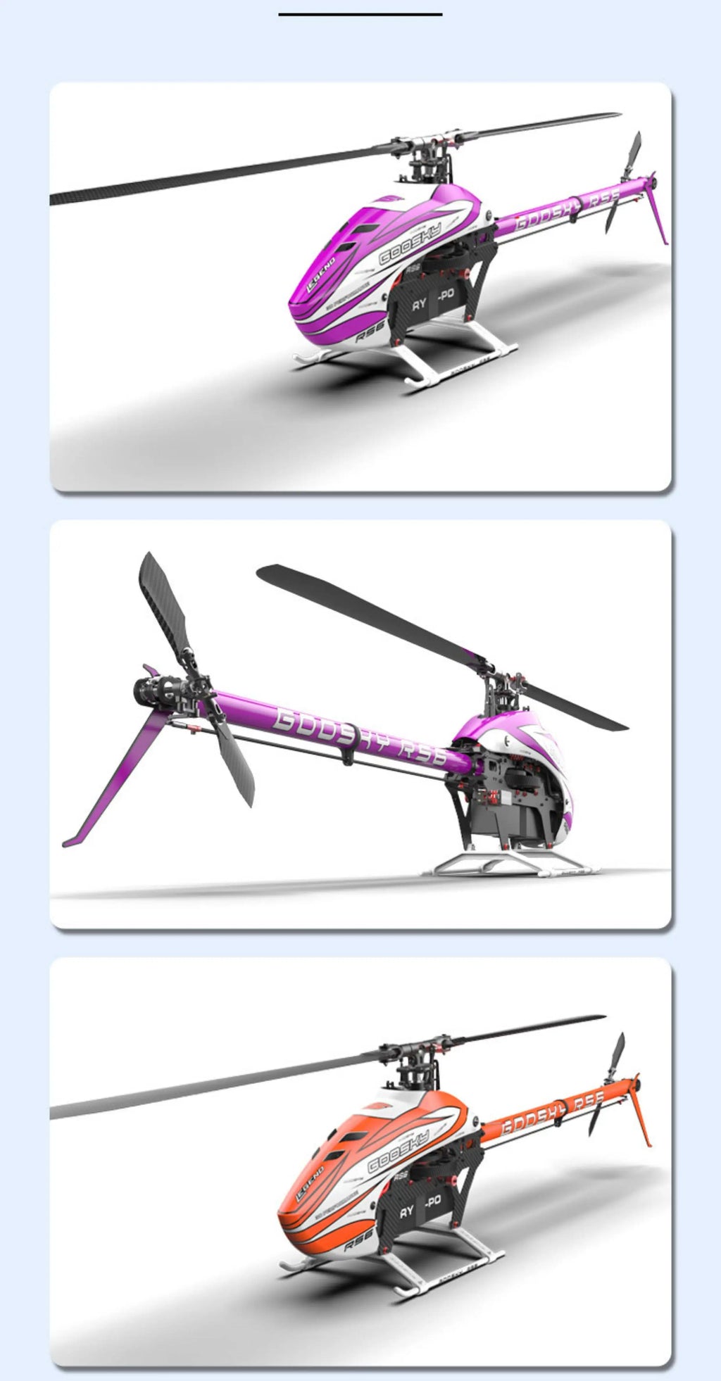 Goosky Rs6-600 Class Model Aircraft 3d Stunt Remote Control Helicopter Without Propeller Blades Or Electrical Equipment