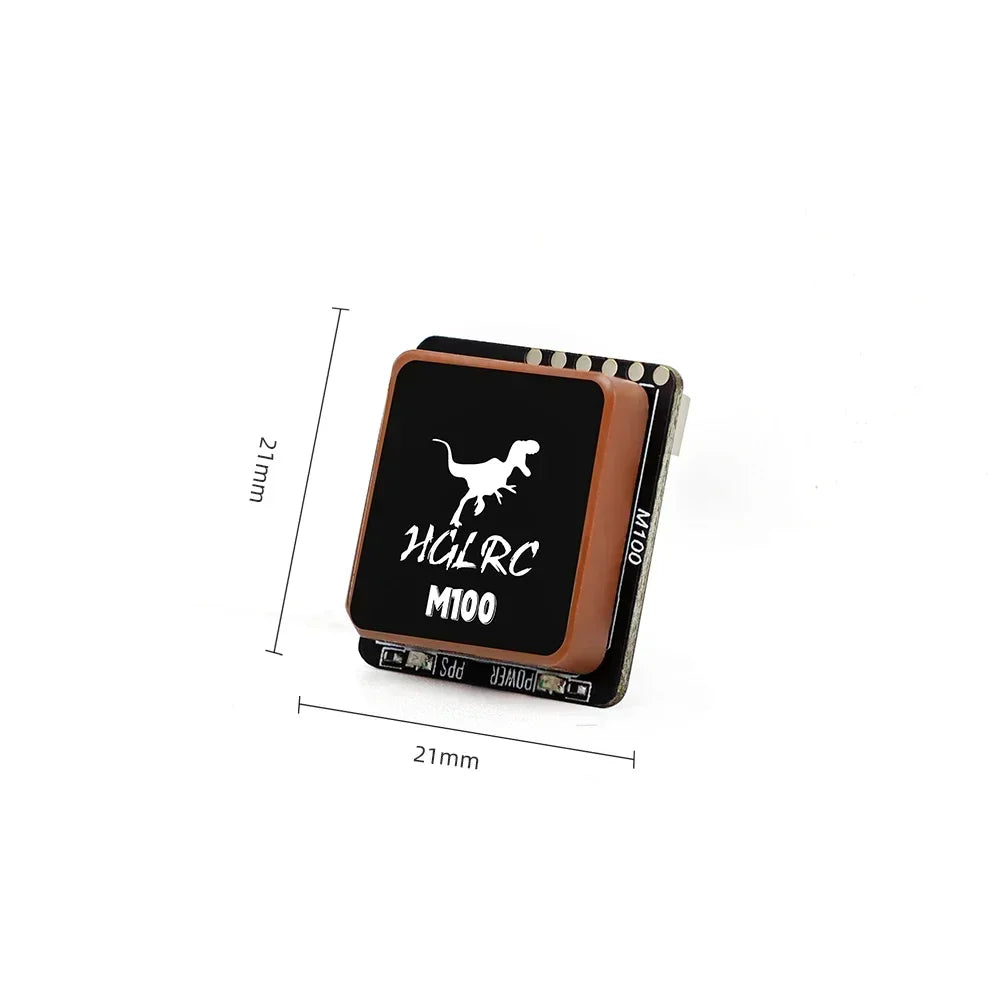 HGLRC M100-5883 M10 GPS Module with Compass Ceramic Antenna On-board LED Indicators 21x21mm for RC Airplane FPV Long Range