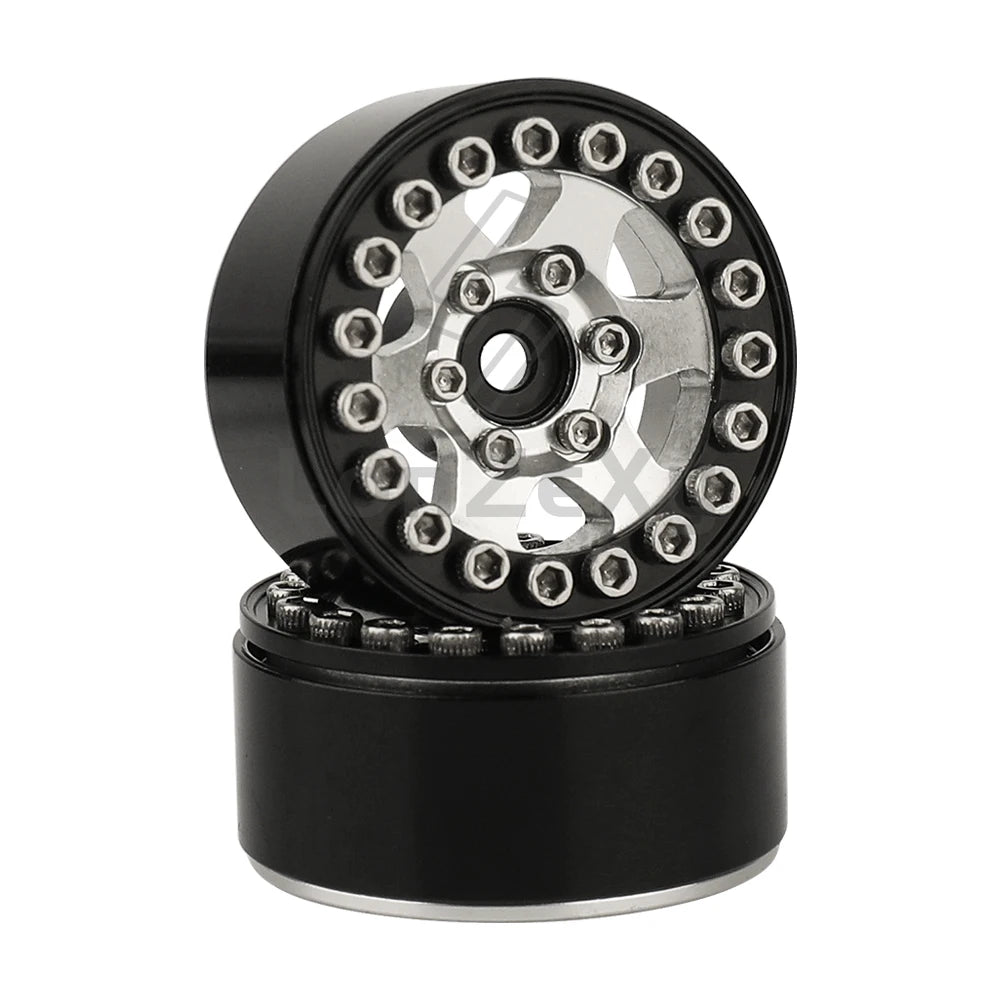 Aluminum Alloy 1.0 Inch Beadlock Wheel Hub Rims for RC Crawler Car 1/24 Axial SCX24 AX24 FCX24 1/18 TRX4M Metal Upgrade Parts