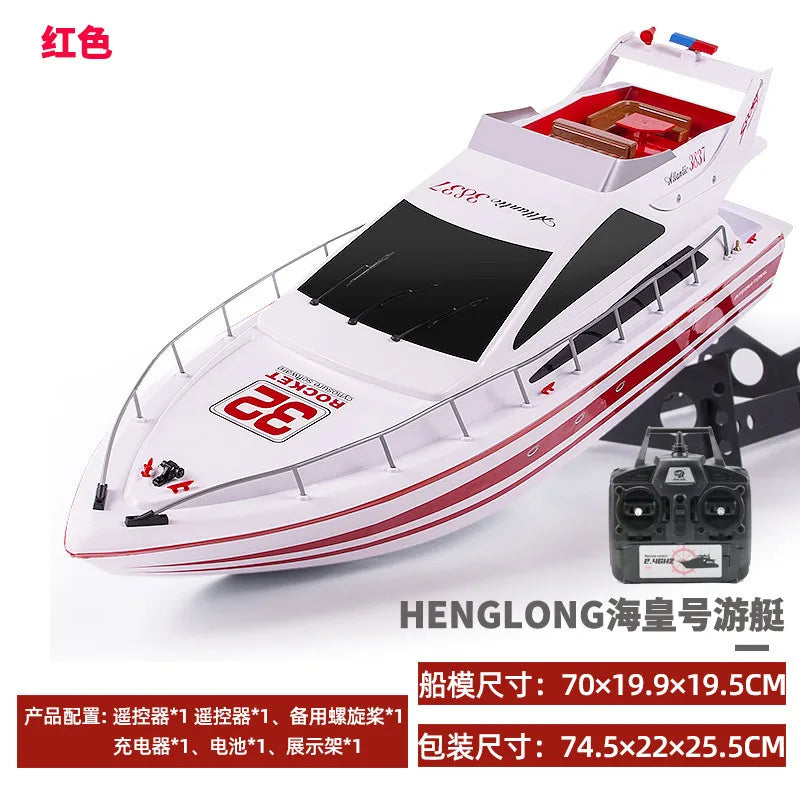 High-Speed Rc Boat Electric Toy Realistic Racing Yacht Simulation Quick Model For Ages 14+ Remote Control Boats