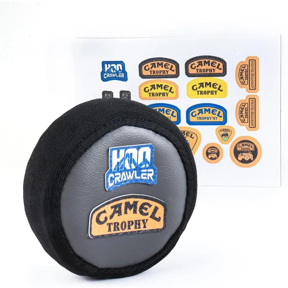 1/18 1/24 RC Mini Scale Spare Tires Cover 1.0"-1.3" Simulation DIY Leather Spare Tires Cover for SCX24 FCX24 TRX4M UTB18 RedCat