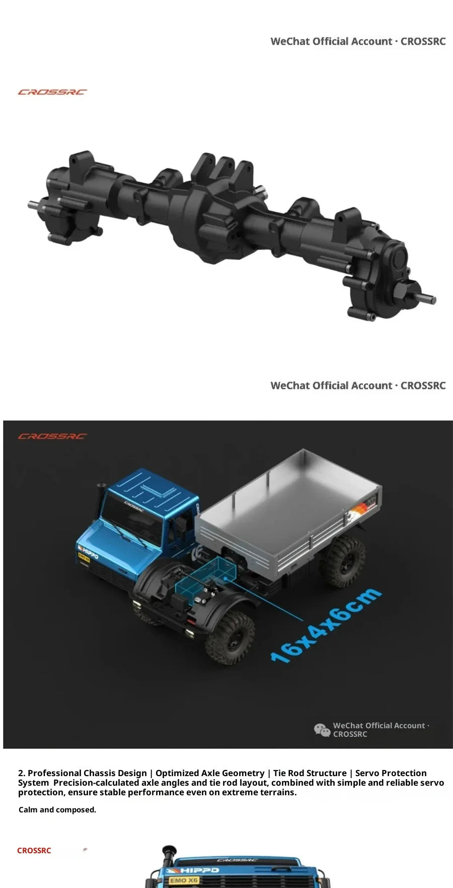 CROSSRC EMO X6 Big Hippo XL3 Big Wild Elephant 1/8 RC Car Simulation Remote Control Electric Climbing Off Road Vehicle Model