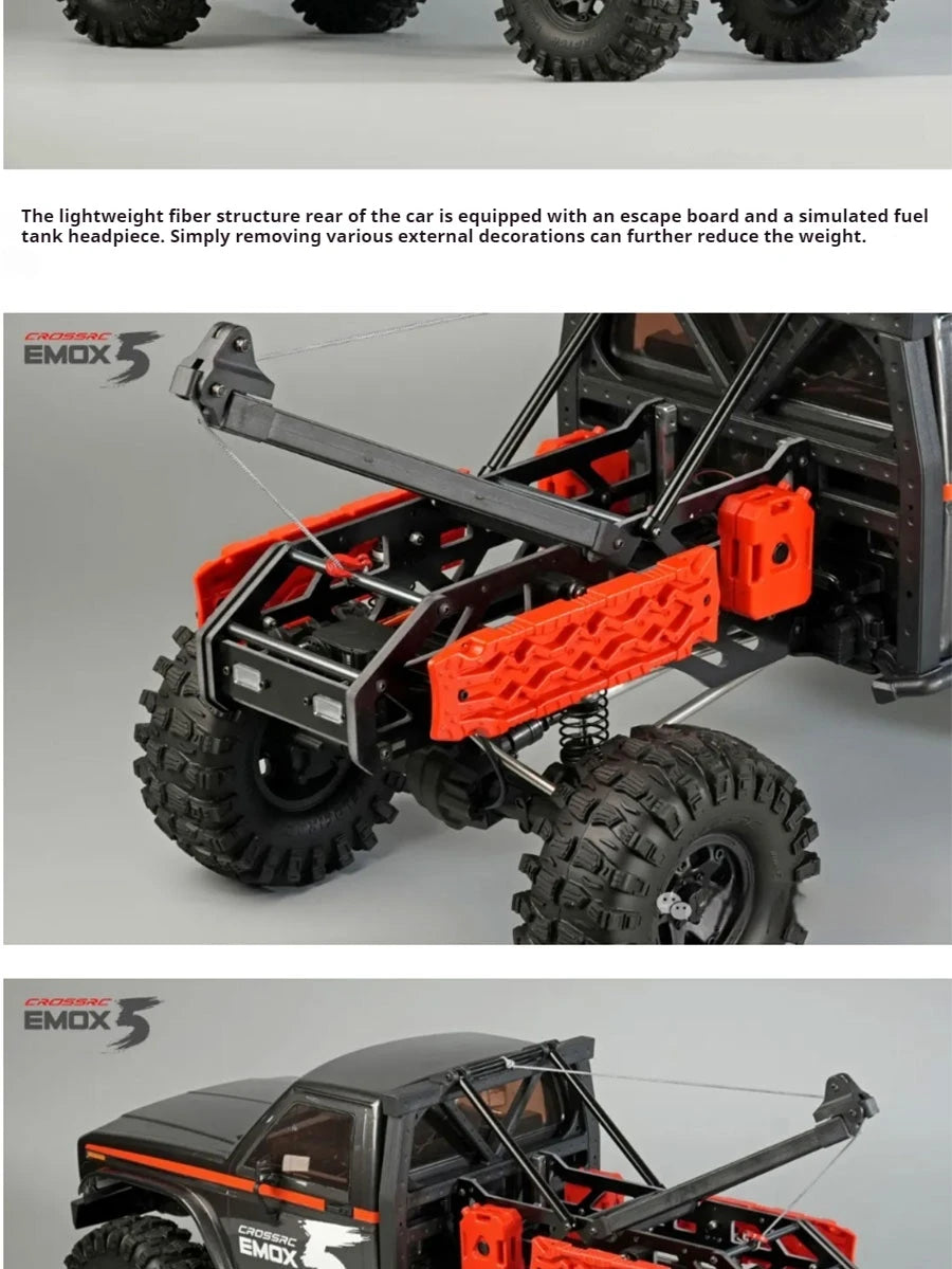 New Crossrc Emo X5 Foc Brushless 1/8 Rc Remote Control Model Cars Off-Road Crawler 4wd Road Rescue Vehicle Children'S Toy Gift