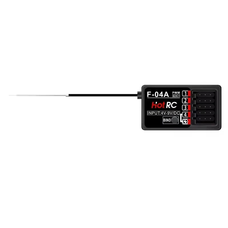 HOTRC 2.4Ghz F-04A F-06A F-08A F-01A F-04AT F-06AT F-08AT F-01AT with Gyro Light 4/6/8Ch Receiver for Hotrc Transmitter RC Parts
