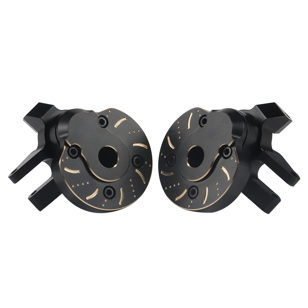 Black Brass Weights Steering Knuckles Portal Cover Set for Axial Capra SCX10 III AR45P SuperShafty CP44 Vanquish F9 Axle Housing