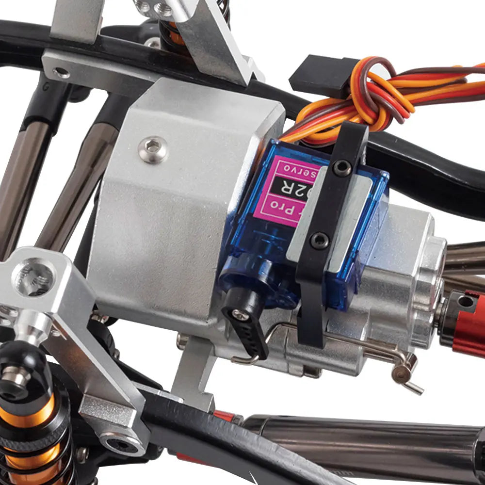 313mm Wheelbase Metal Chassis Frame with Prefixal Single / 2-Speed Transmission for 1/10 RC Crawler Axial SCX10 II 90046 EX86100