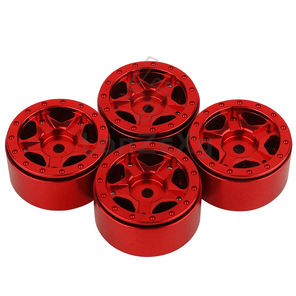 Aluminum Alloy 1.0 Inch Beadlock Wheel Hub Rims for RC Crawler Car 1/24 Axial SCX24 AX24 FCX24 1/18 TRX4M Metal Upgrade Parts