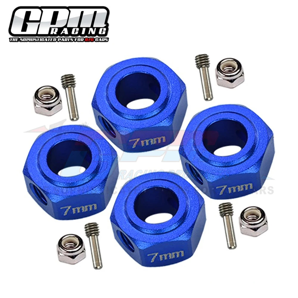 GPM for ARRMA 1/10 GRANITE SENTON BIG ROCK VORTEKS 3S Metal Alloy 12mm Hex 7MM Thickness Wheel Hub Adapter AR310779 AR310871