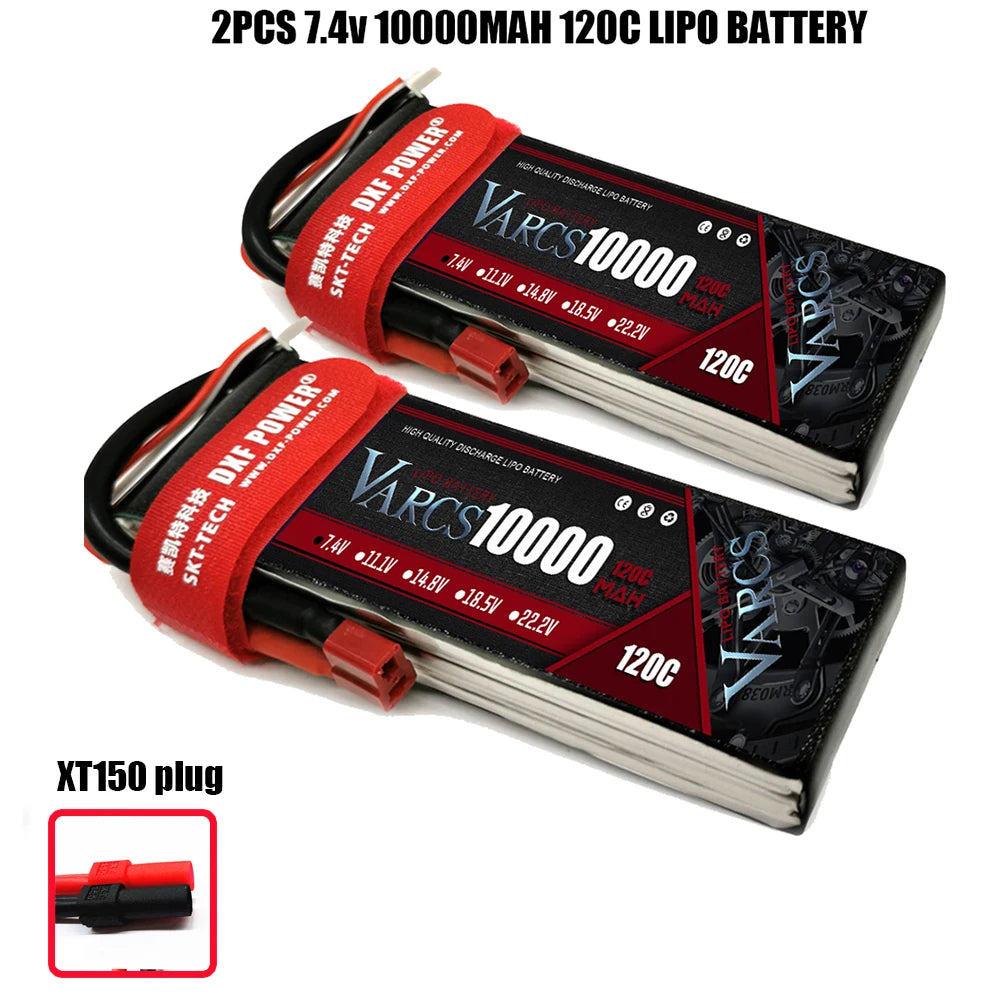 2PCS VARCS 7.4V 7.6V 11.4V 11.1V 15.2V 14.8V 22.2V 2S 3S 4S 6S 5200Mah 6300Mah 6500mAh 6200mAh 6750mAh 8000mAh 7000mAh 10000mah