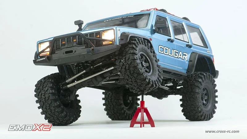 Cro 1/8 Rc Car Remote Control Electric Emo X2 Lion Differential Lock Dual Speed Door Bridge Climbing Off-Road Vehicle Model Gift