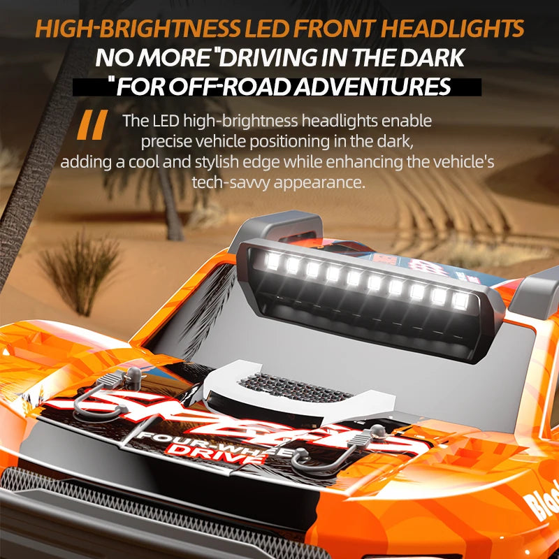 JJRC C8822 1/8 remote control car with four-wheel drive, full-scale racing cars without brushes, high-speed off-road toy vehicle