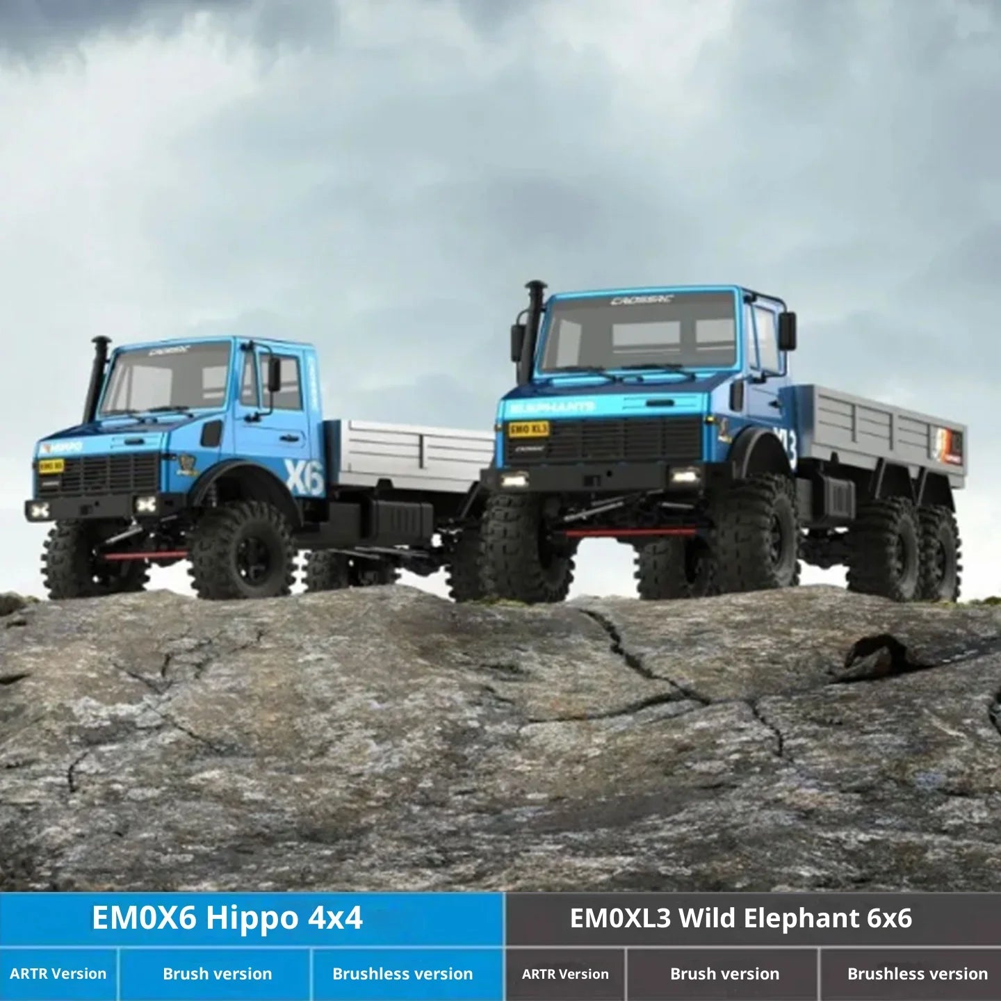 CROSSRC EMO X6 Big Hippo XL3 Big Wild Elephant 1/8 RC Car Simulation Remote Control Electric Climbing Off Road Vehicle Model