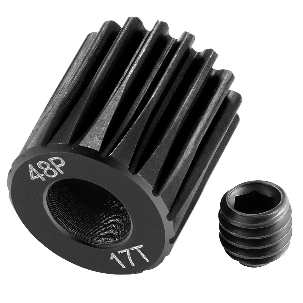TRINOOD Steel 48P Motor Gear Pinion 17-45T for 5mm Shaft 1/10 1/8 1/6 1/5 RC Buggy Monster Truck Drift Car Off-Road Crawler Part