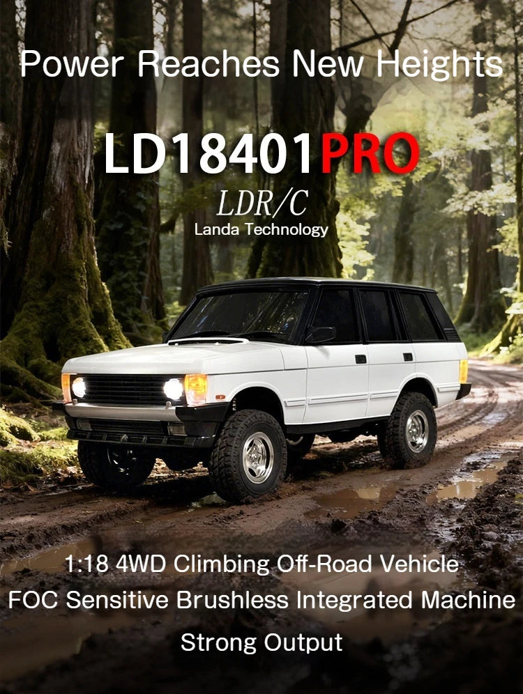 1/18 LDRC LD18401Pro Rc Car LD18401 PRO 4WD Offroad High-speed Climbing Brushless Inductive ESC Vehicle RC Car Children's Gifts