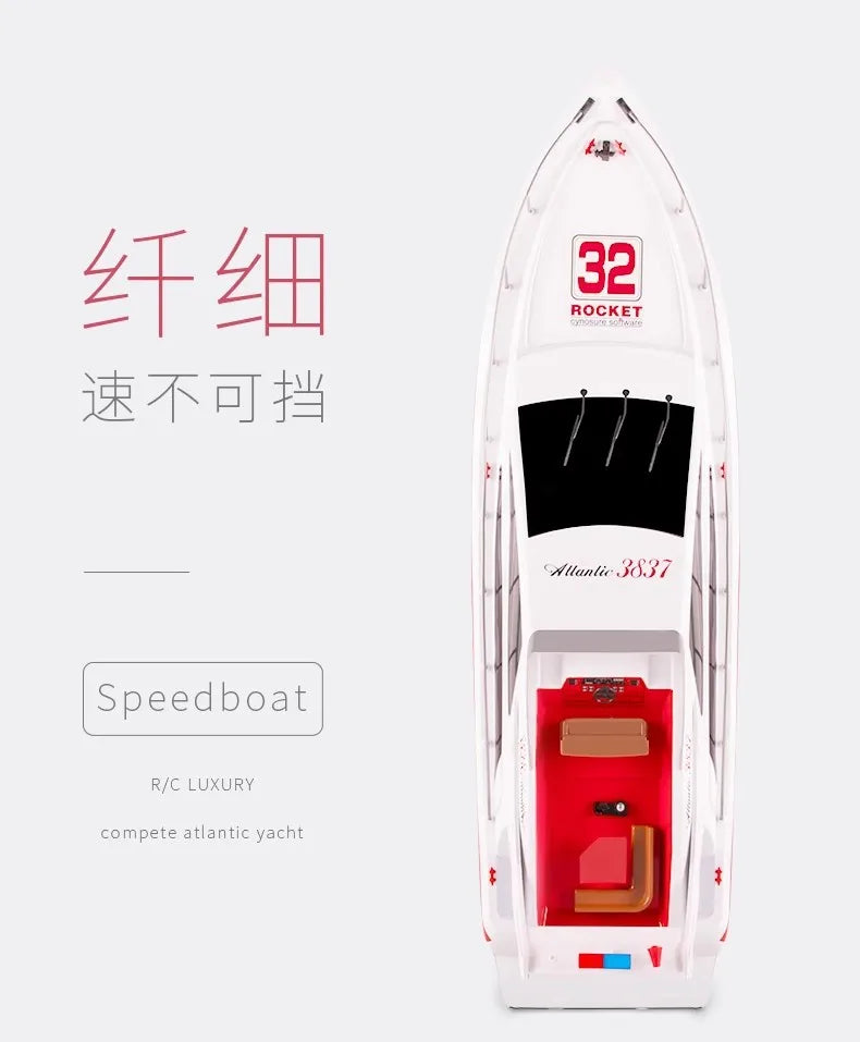 High-Speed Rc Boat Electric Toy Realistic Racing Yacht Simulation Quick Model For Ages 14+ Remote Control Boats