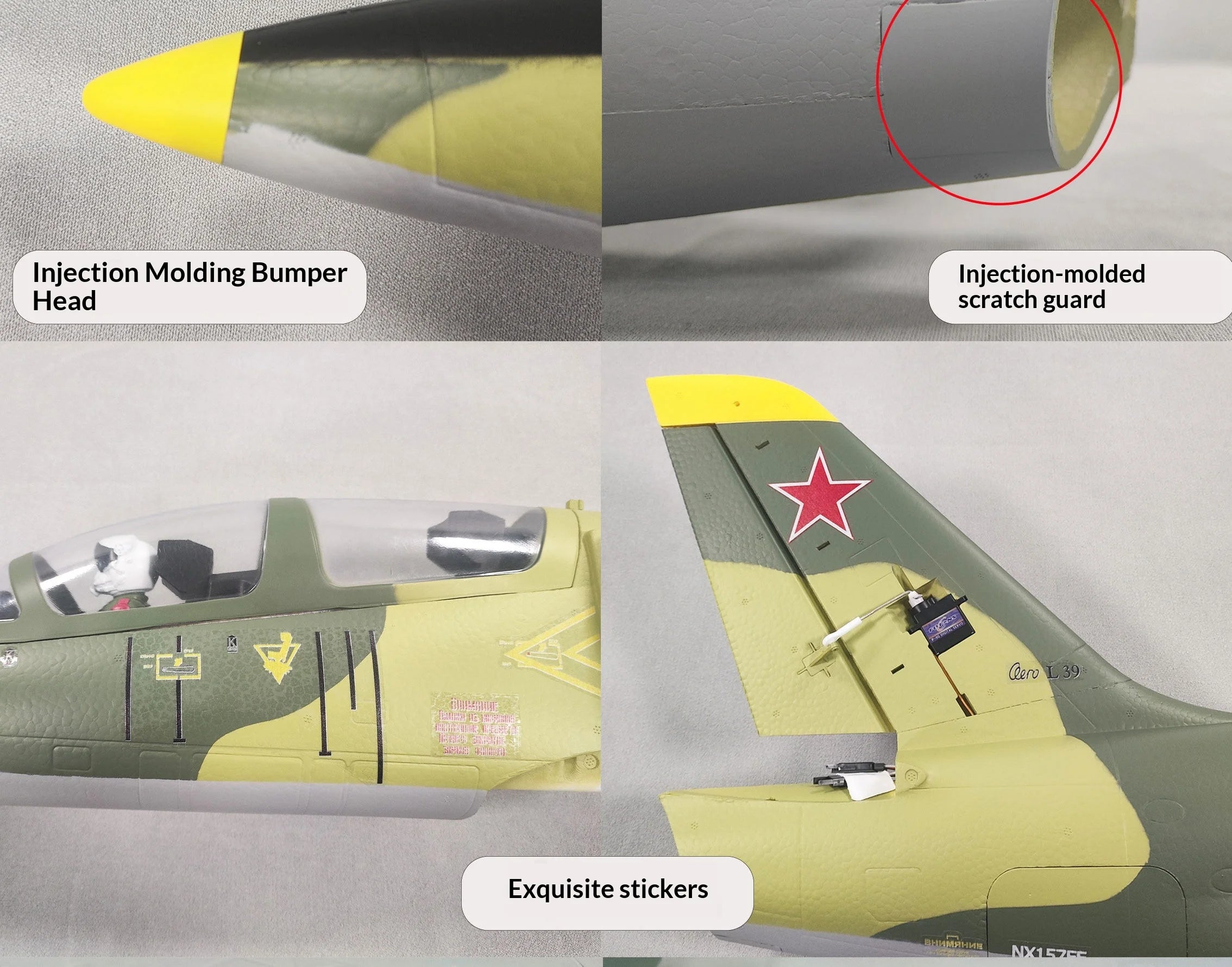 Flyfans L-39 Rc Airplane 64mm Edf Fixed Wing Jet With Retractable Landing Gear Navigation Lights 4s 6s Dual Power Hobby Aircraft
