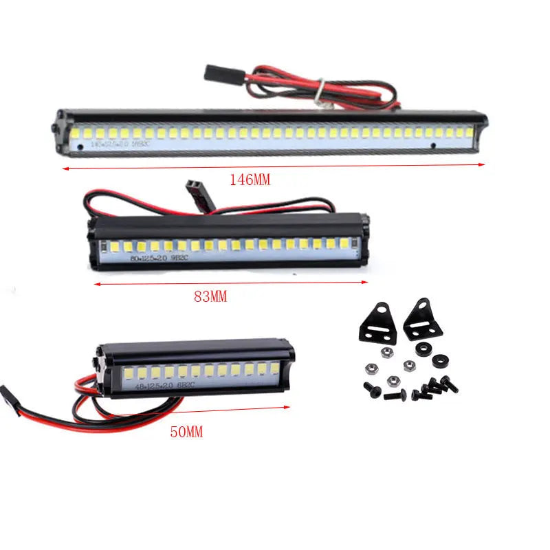 50mm 83mm Rc Car Led Light Bar Leds Lamp 1:10 Rc Car Part For Traxxas Trx4  90046  Scx10 Bright Led Lights Cool Accessory