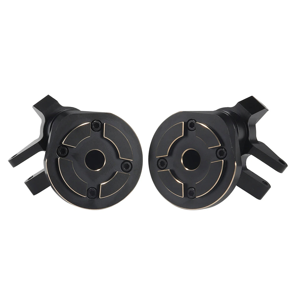 Black Brass Weights Steering Knuckles Portal Cover Set for Axial Capra SCX10 III AR45P SuperShafty CP44 Vanquish F9 Axle Housing