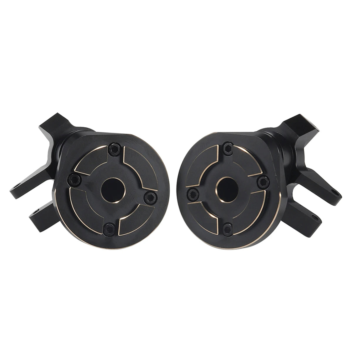 Black Brass Weights Steering Knuckles Portal Cover Set for Axial Capra SCX10 III AR45P SuperShafty CP44 Vanquish F9 Axle Housing